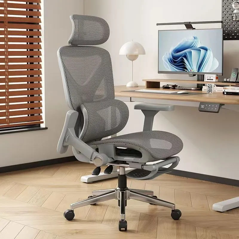 Home Office Chair - เก้าอี้สำนักงานตามหลักสรีรศาสตร์พร้อมพนักพิงหลัง รองรับหลังส่วนล่าง ระบายอากาศได้ดี เก้าอี้เล่นเกมคอมพิวเตอร์ ปรับความสูงได้ หมุนได้