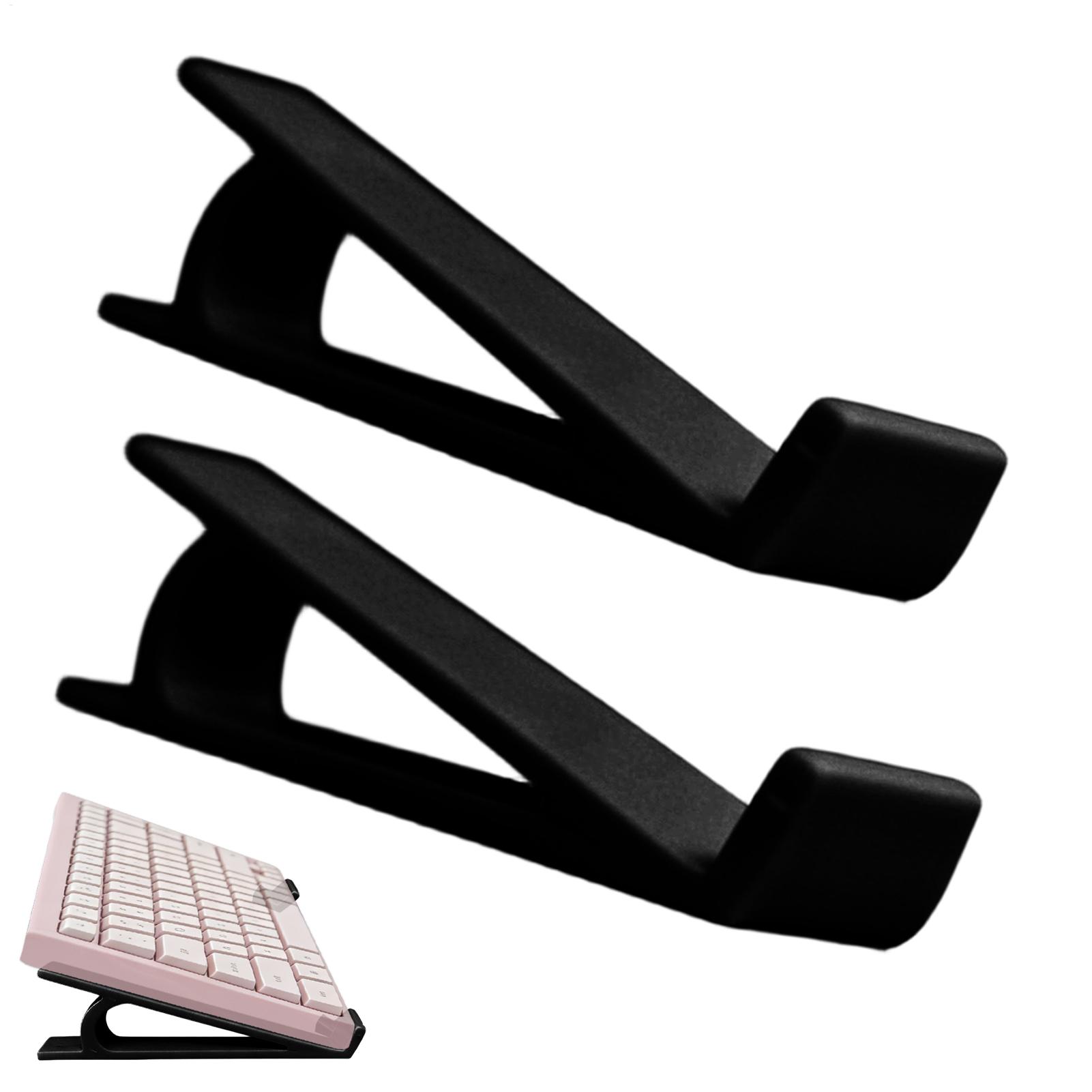 Home Office Keyboard - แผ่นรองคีย์บอร์ดกันลื่นตามหลักสรีรศาสตร์ 2 ชิ้น ขาตั้งคอมพิวเตอร์แบบพกพาสำหรับพิมพ์งานบนโต๊ะ เล่นเกม ใช้ในบ้าน