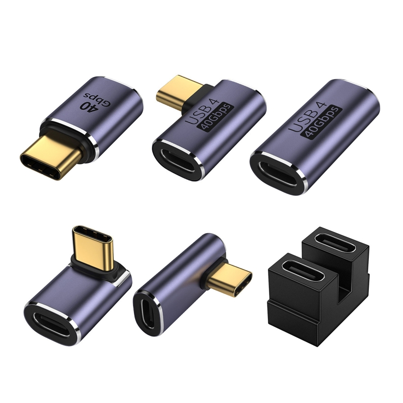 Home Office Official - USB C มุมขวารูปตัว U อะแดปเตอร์มุมตรงชนิด C