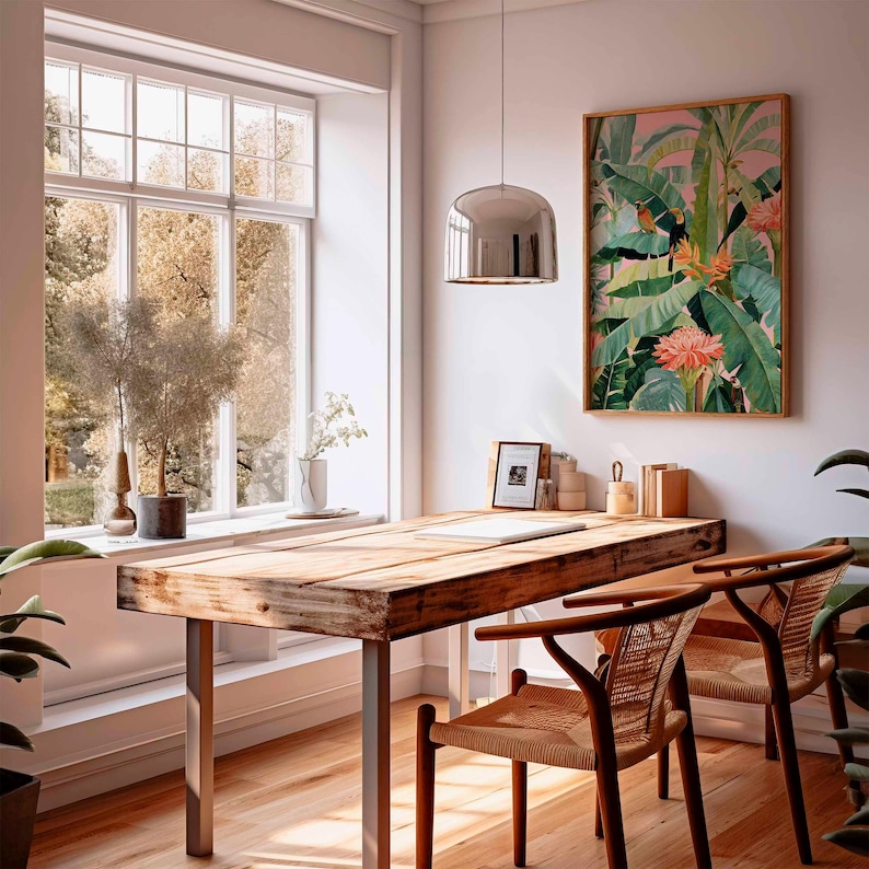 1 ชิ้น โปสเตอร์ผ้าใบลายทรอปิคอ - Home Office Furniture บทวิจารณ์และราคา