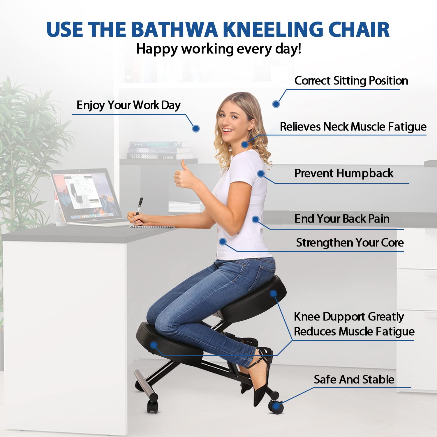 เก้าอี้นั่งคุกเข่าตามหลักสรีรศ - Home Office Furniture บทวิจารณ์และราคา