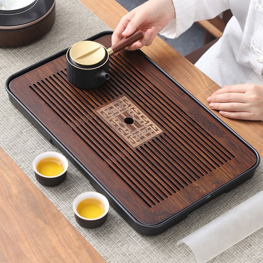 ใหม่ถาดชาไม้ไผ่ 43.5x26.5 ซม.น - Desktop Organizer Bamboo บทวิจารณ์และราคา