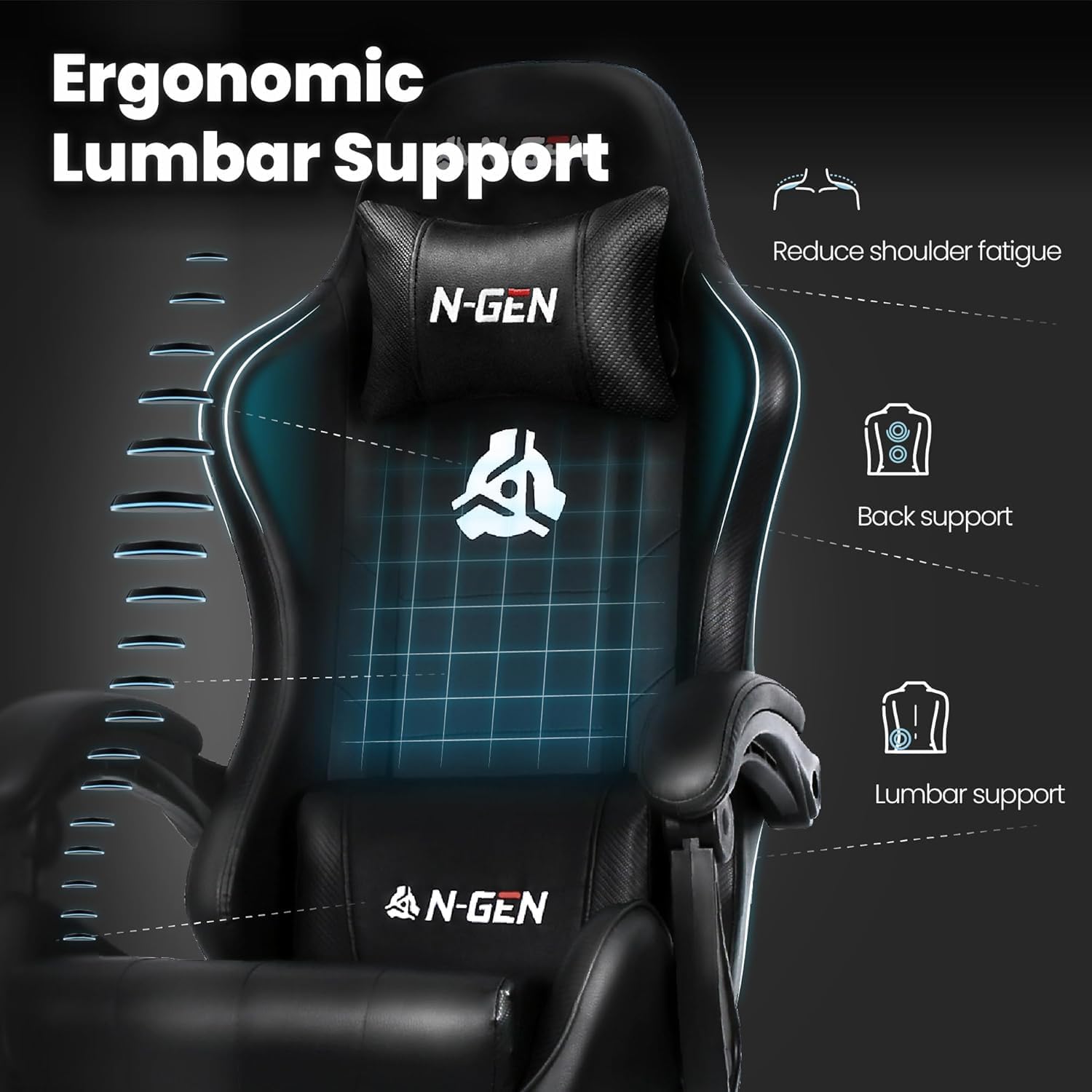 เก้าอี้เกมมิ่งพร้อมที่พักเท้า  - Home Office Chair บทวิจารณ์และราคา