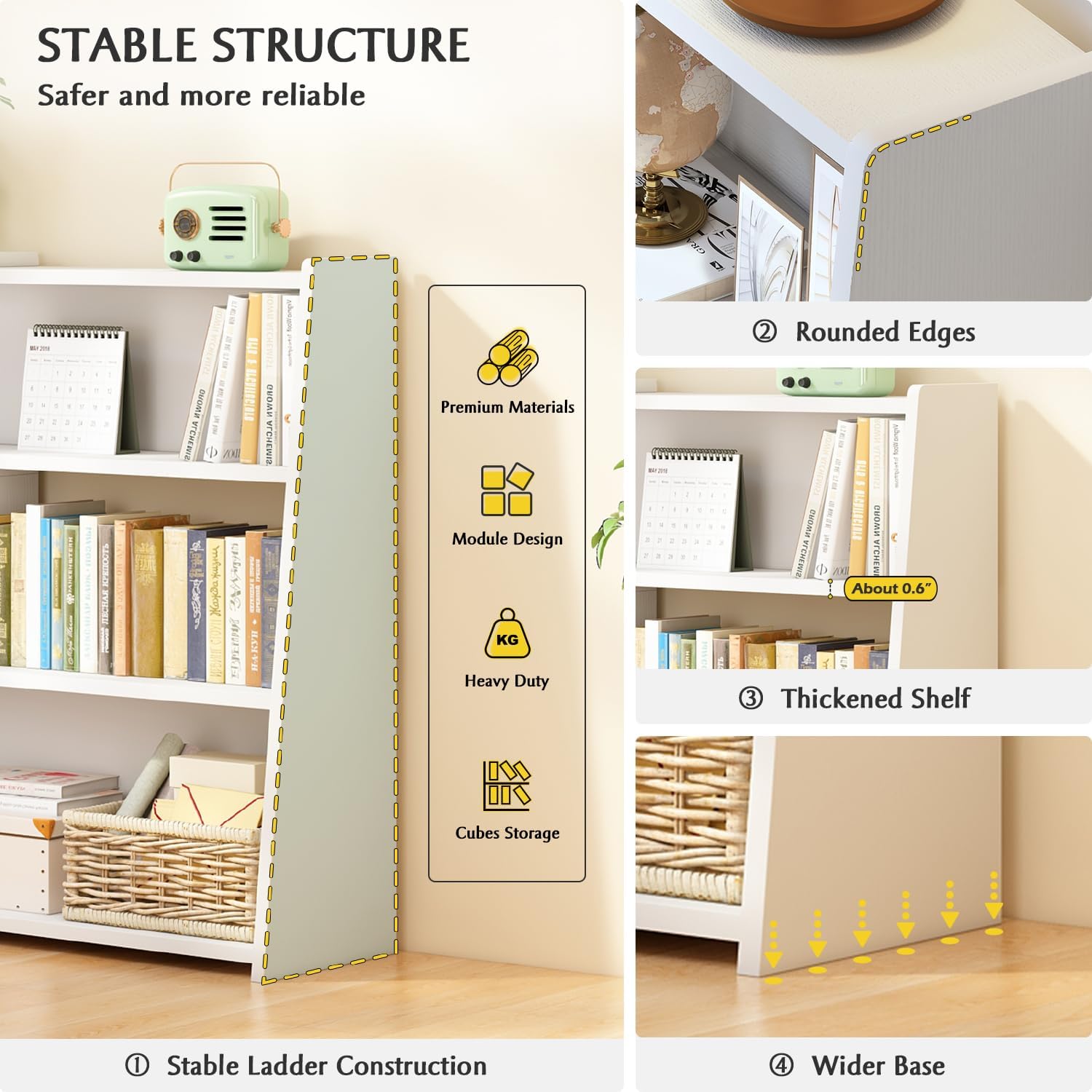 ชั้นวางหนังสือไม้ 3 ชั้น แบบขย - Home Office Furniture บทวิจารณ์และราคา
