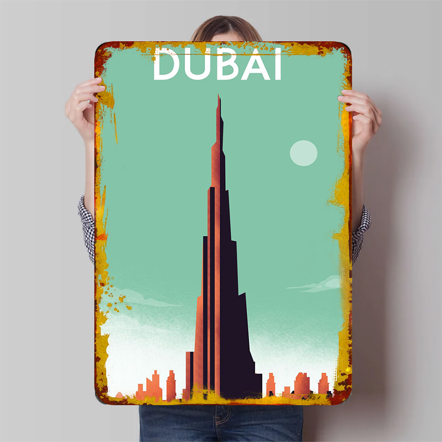 ดูไบSkyline Metal Wall Art Bur - Home Office Dubai บทวิจารณ์และราคา