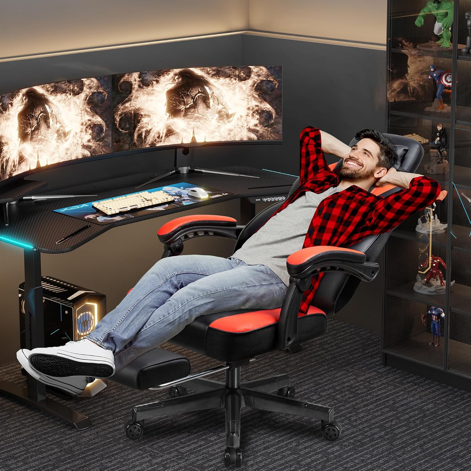 เก้าอี้เกมมิ่งพร้อมที่วางเท้า  - Home Office Chair บทวิจารณ์และราคา