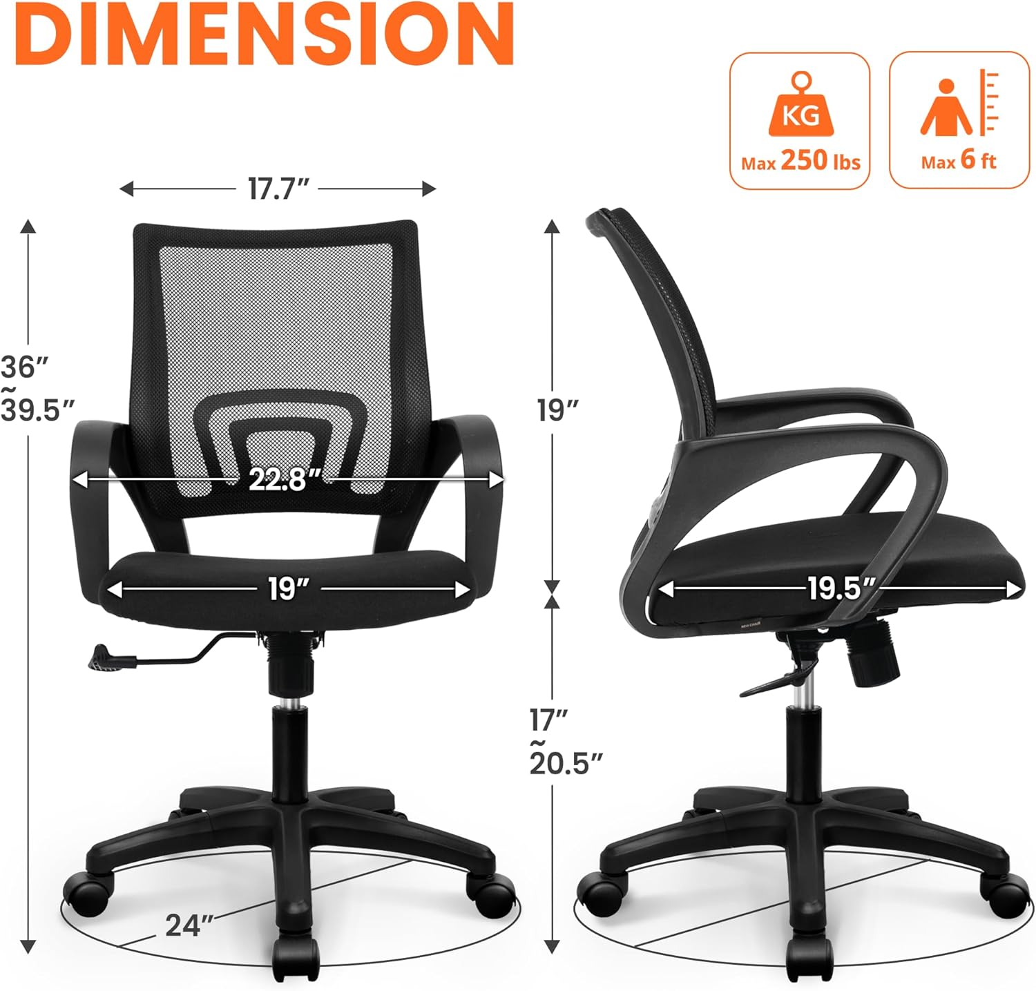 เก้าอี้สำนักงานตาข่ายตามหลักสร - Home Office Chair บทวิจารณ์และราคา