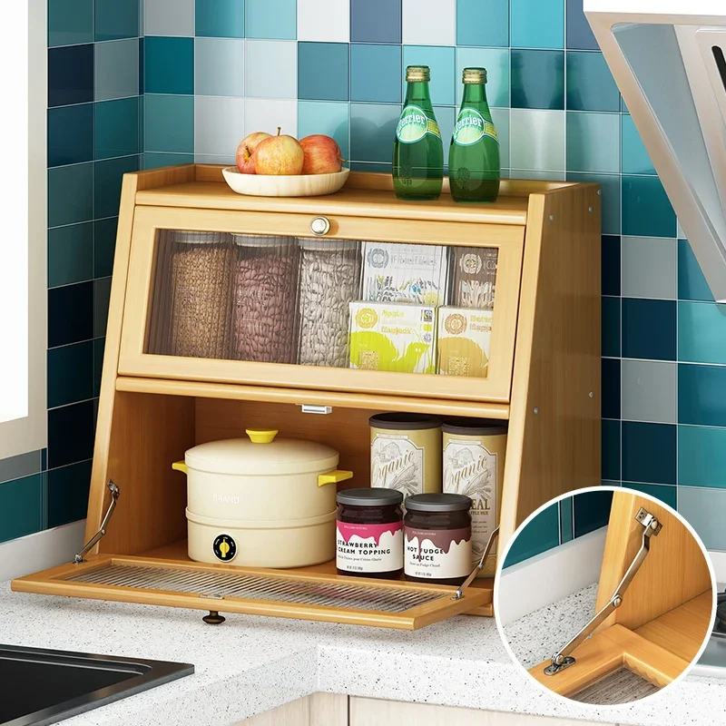 ไม้ไผ่ห้องครัวตู้ประตูอะคริลิค - Desktop Organizer Bamboo บทวิจารณ์และราคา