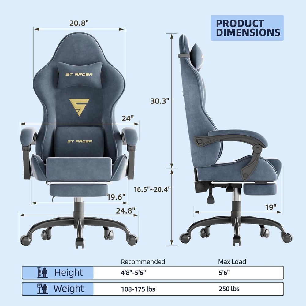 เก้าอี้เกมมิ่งตามหลักสรีรศาสตร - Home Office Chair บทวิจารณ์และราคา