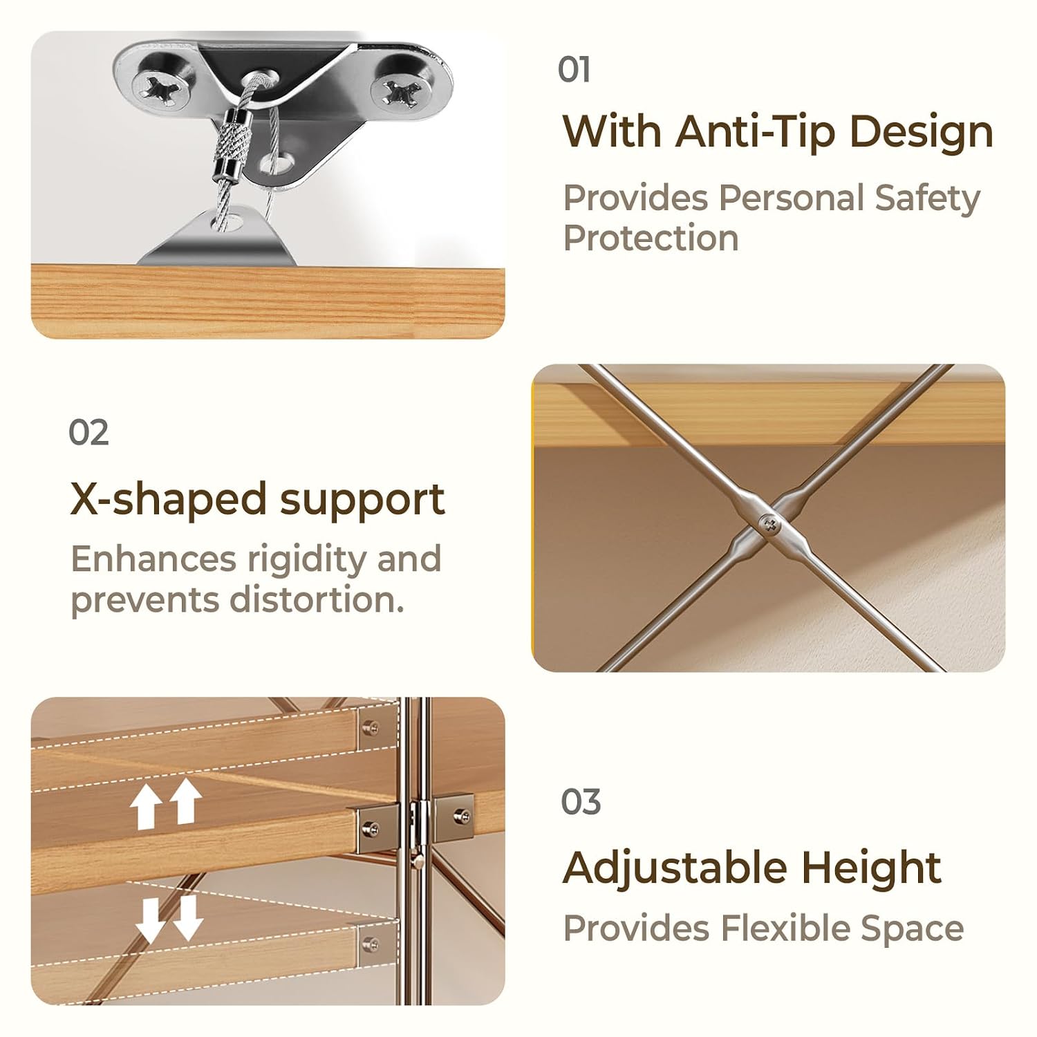 ชั้นวางหนังสือไม้และโลหะ 3 ชั้ - Home Office Furniture บทวิจารณ์และราคา