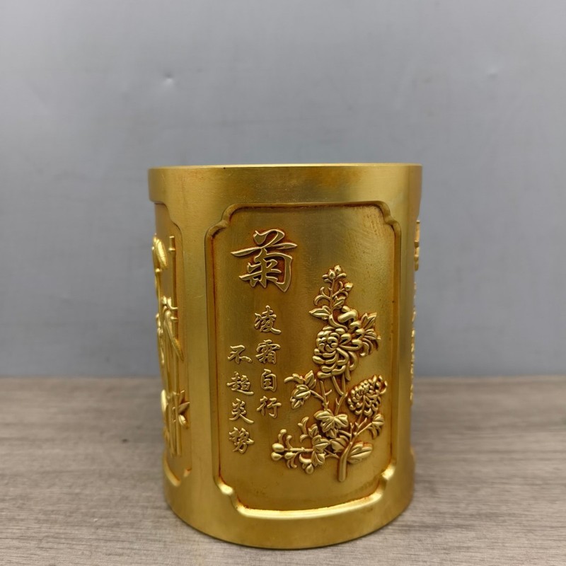 ที่ใส่ปากกาทองเหลืองลายดอกพลัม - Desktop Organizer Bamboo บทวิจารณ์และราคา